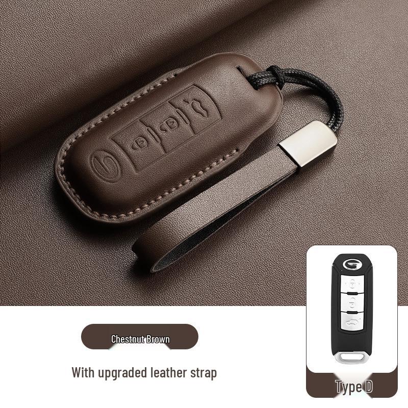 Настоящая кожаная крышка-чехол для ключа GAC Trumpchi GS4, GS3, GS8, M8 - Хит продаж