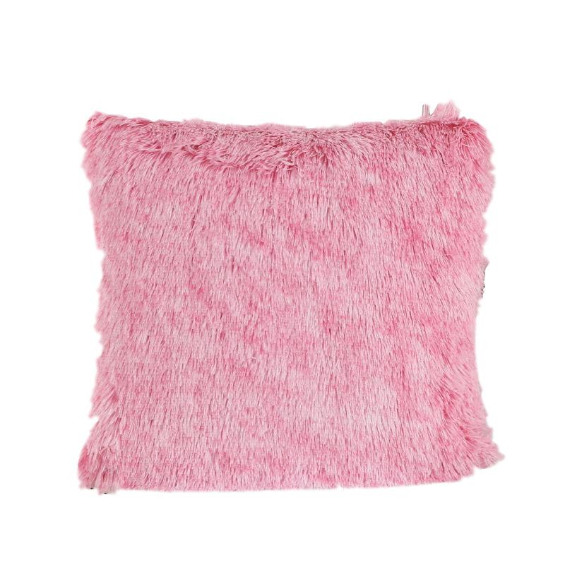 Плюшевая однотонная подушка для стула, однотонная наволочка для диванной подушки