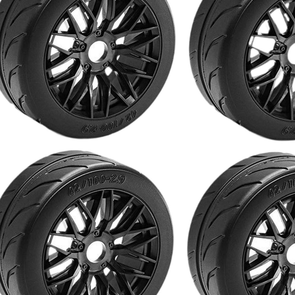 4 Pieces 1:8 RC Tires Wheel DIY Supply High Performance Assembly Accessories Upgrade Part