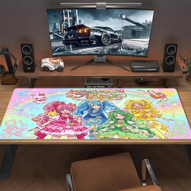 Hidden Key Precure Color Mouse Pad Large Gaming Table Cushion Non-slip Laptop Tablet Big Mousepad XXL Mat Mini PC Playmat With Lock edge