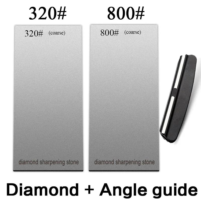 Алмазные точильные камни 120/600/1500/3000 грит Точилка для ножей Нескользящая основа Набор инструментов для заточки кухонных ножей Пластина-хлопья