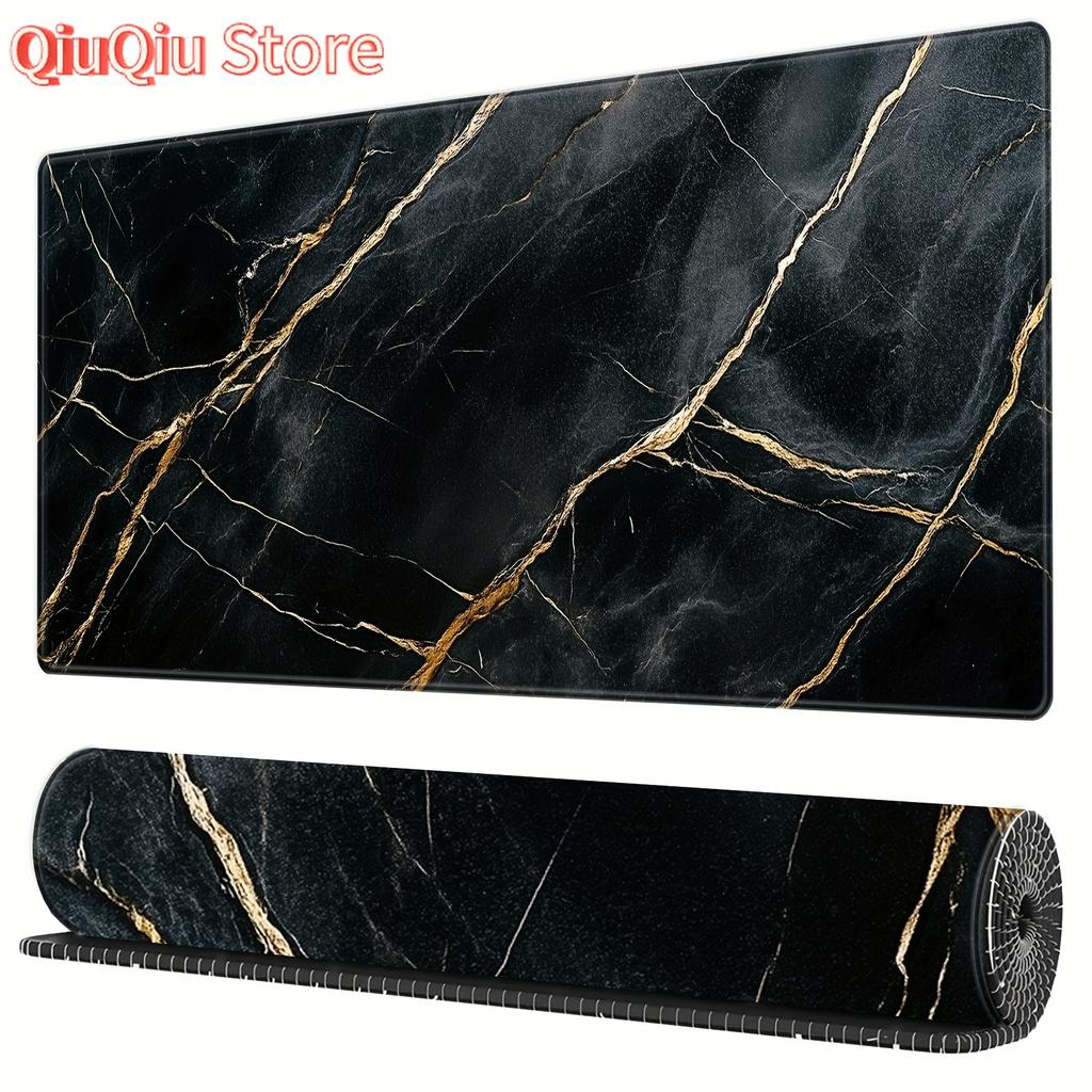 Black marble stripe Desk Mat Modern Abstract Large Mouse Pad XXL xMM Extended Mousepad Keyboard Mouse Mat Desk Accessories