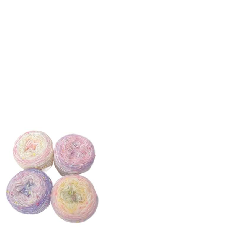 One Ball Rainbow Candy Wool Hand Knitting Mohair New Icelandic Wool Gradient Colour Thick Wool Yarn Scarf Diy Hand Mixed Yarn