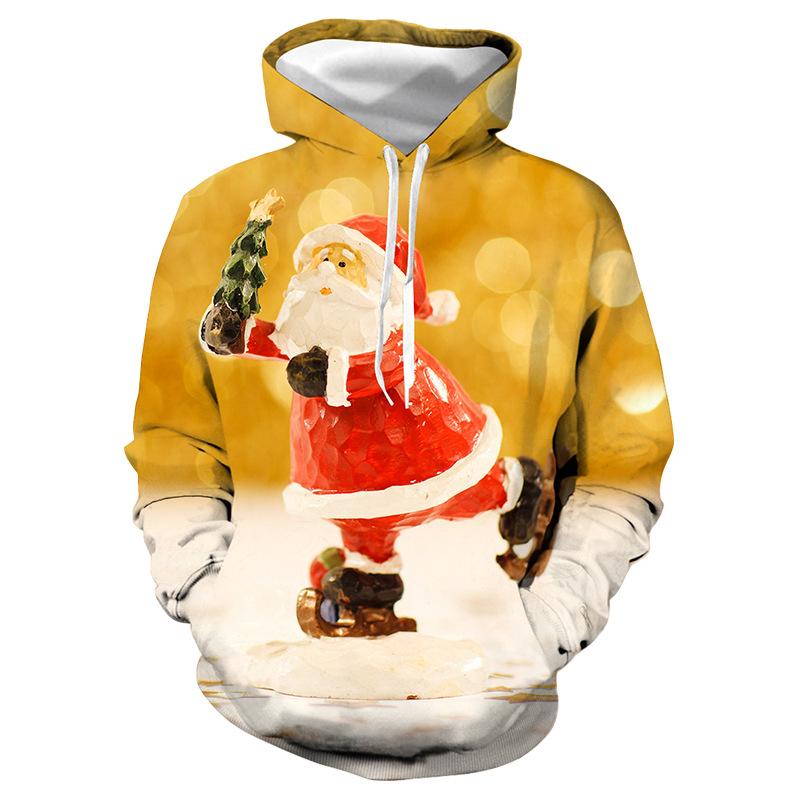 Unisex Christmas Sweatshirt 3D Print Funny Xmas Pullover Men's Hoodie Men Spring Autumn Fashion Casual Jacke Hooded Clothing