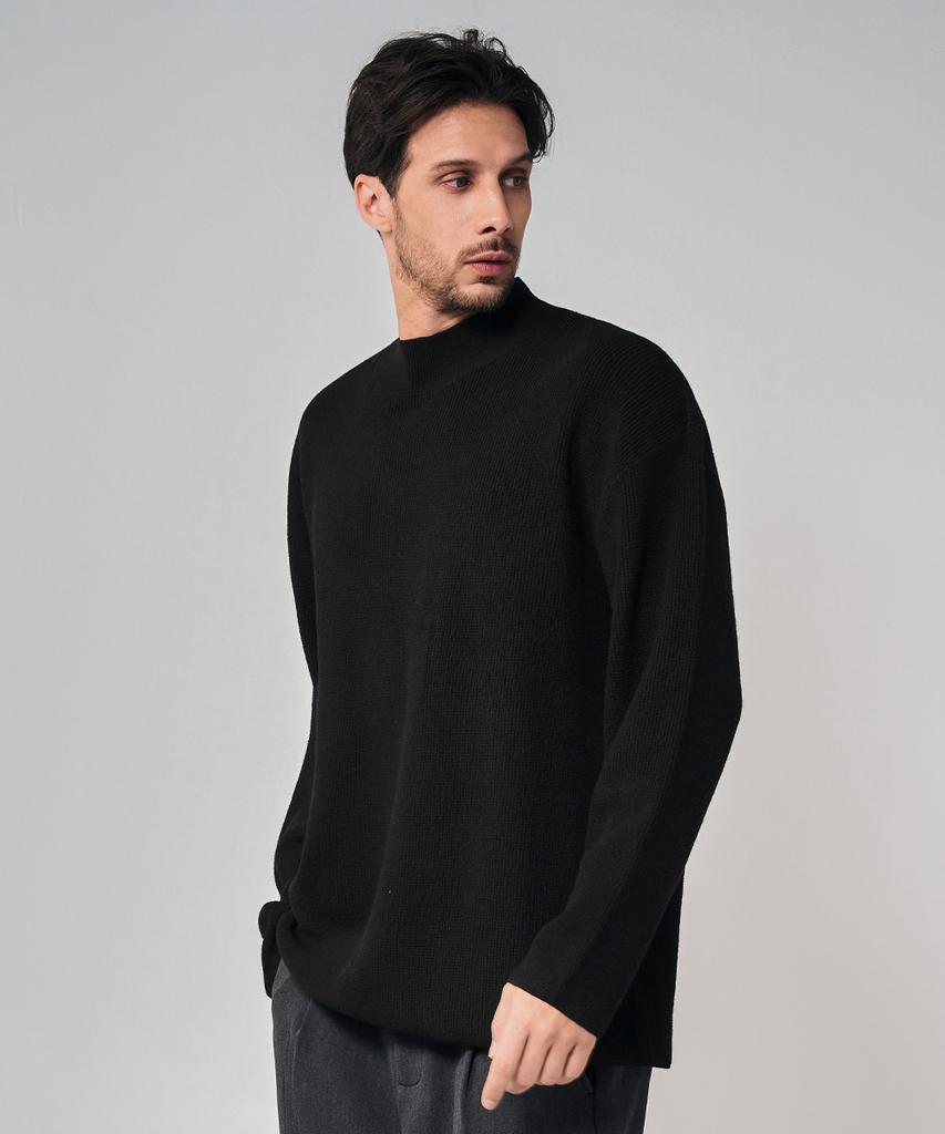 PAVOE Fioro Wool Half-Neck Knit_Black