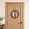 Wooden Bathroom Sign Plate Ornament Toilet Decorative Plate  Group Living Area