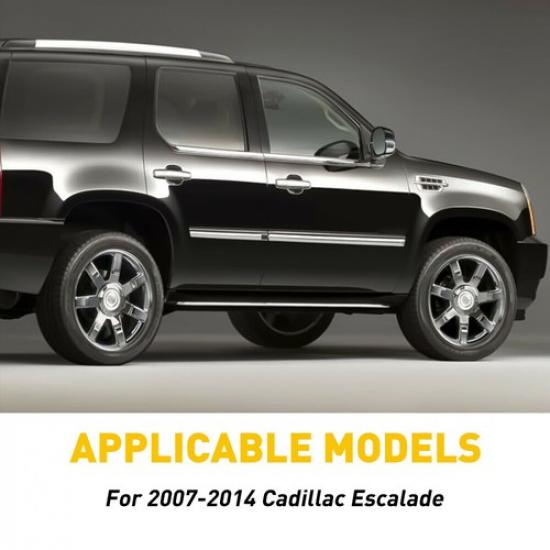 For Cadillac Escalade 2007-2014 Black B Pillar Posts Door Window Trim Cover Kit