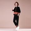 XUEXI Women's 2025 Spring Autumn Velvet Tracksuit Set