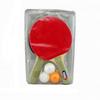 Ping Pong Set - JJA - 2 Rackets - 3 Balls - Red and Black - Dimensions 23x14 Cm
