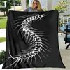 1pc, Centipede Dark Series Printed Blanket, Soft and Warm Blanket Sofa, Office Bed, Camping and Travel Nap Blanket, Four Seasons  Gift Blank