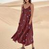 Женское летнее платье, повседневные свободные длинные пляжные платья для отдыха