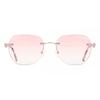 Rimless Geometric Pink Smartbuy Collection Sundra Jst 164 011 Fashion Unisex Sunglasses