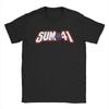 2025 Новый Хит Футболки для Мужчин Группы Sum 41 SUM41 Панк Потрясающие Футболки с Коротким Рукавом с Круглым Вырезом Хлопок Подарок на День Рождения Одежда