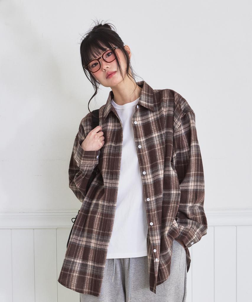 ESCAPEFROM Easy Line Oversized Check Shirt [3 Colors]