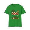 Unisex Softstyle T-Shirt Papa Elf Candy Cane Crown Christmas Holiday