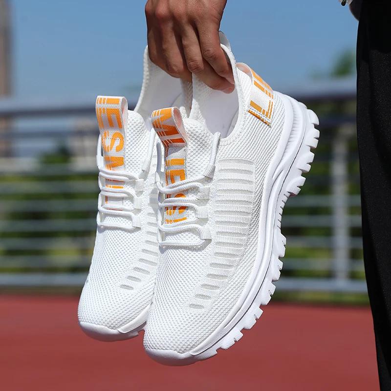 Мужские кроссовки для бега, модные сетчатые кроссовки для походов, легкие кроссовки для фитнеса, дышащие, повседневные, вулканизированные, для женщин, Zapatillas Hombre