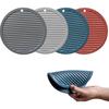 Large Silicone Coasters & Silicone Trivet Mats Kitchen Hot Pads Pot/Pan Mat ,Set of 4 Big Coasters for Drinks,for Outdoor Table,Hot Dishes, Pots,