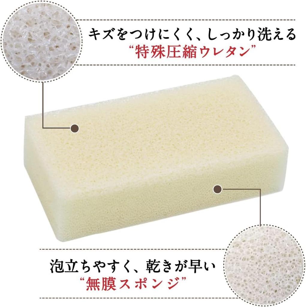 Wise Kitchen Sponge ASSO Three Star Sponge для мытья посуды Белый 5 шт Сделано в Японии Прост в использовании Легко сушится Устойчив к царапинам Прочный Прост