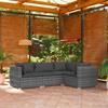 Day and Night - Day and Night Garden Furniture Set 4 Pieces and Gray Synthetic Rattan Cushions