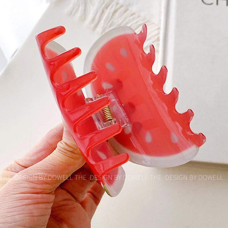 UXSL New Lovely Fruit Hair Claws Clip for Womens Girls Sweet Cute Watermelon Hairpins Crab Clips Fashion Hair Accessories Gift