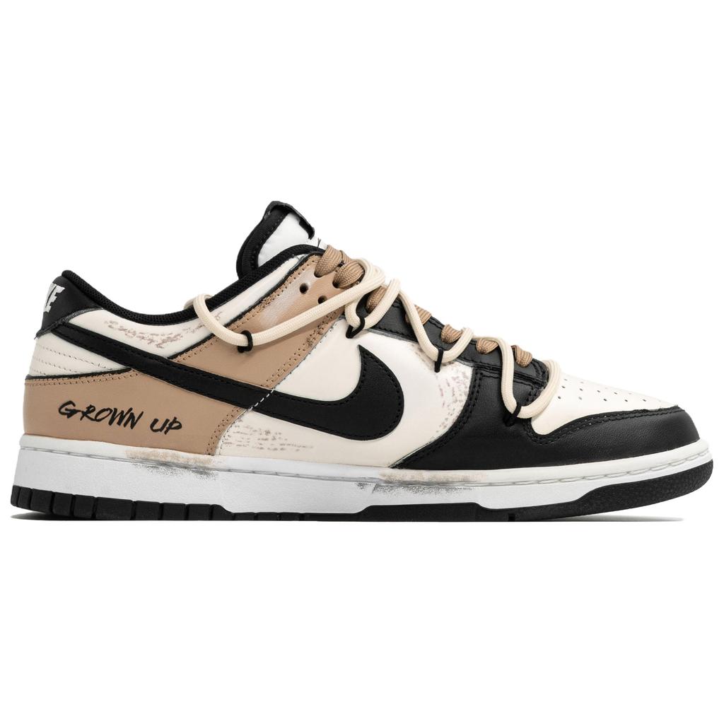 Nike Dunk Wheat Ripe, Kaleidoscope Shopping Bag Abrasion Resistant Low top Skateboard Shoes Men's Black White Yellow DD1391-100(Team1023-S-BOX)