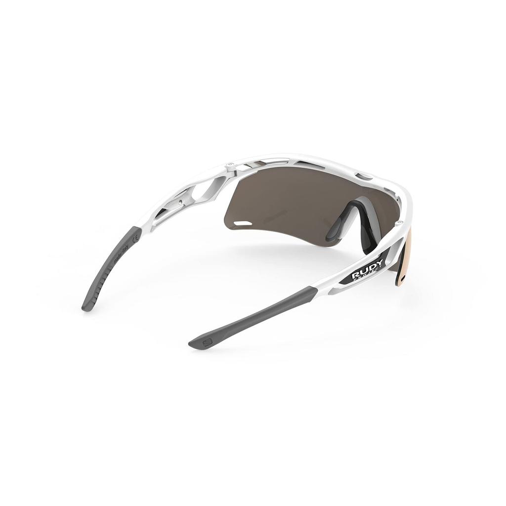 RUDY PROJECT Sports Sunglasses Slim White Gloss Multi Laser Gold Tralyx+ SP785769-0001