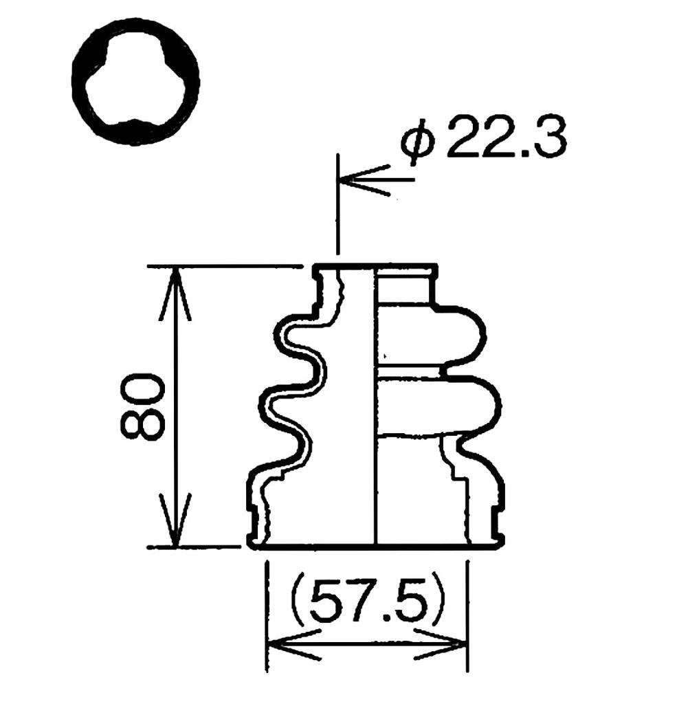 Speasy Split CV Joint Boot, Inner Type (Fits Toyota Roomy Etc.) BAC-KA03R