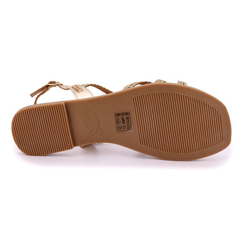 Босоножки Chomy на плоской подошве золотого цвета Женское LES TROPEZIENNES PAR M.BELARBI