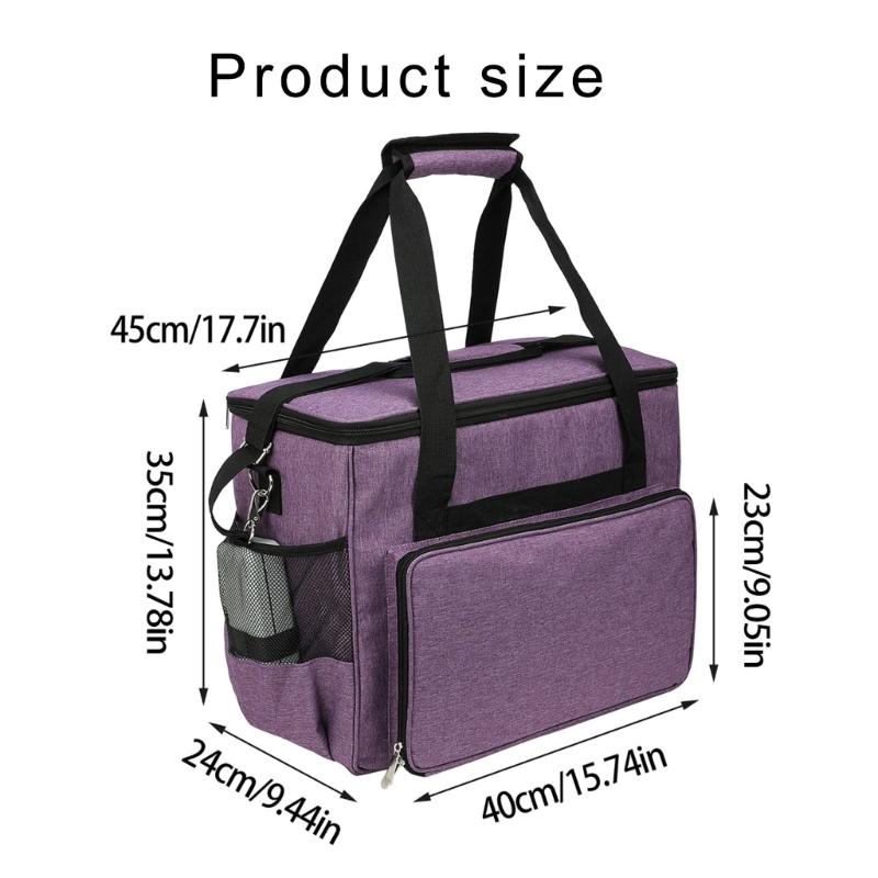 Чехол для швейной машины с несколькими карманами для хранения, сумка для швейной машины со съемным плечевым ремнем X3UC