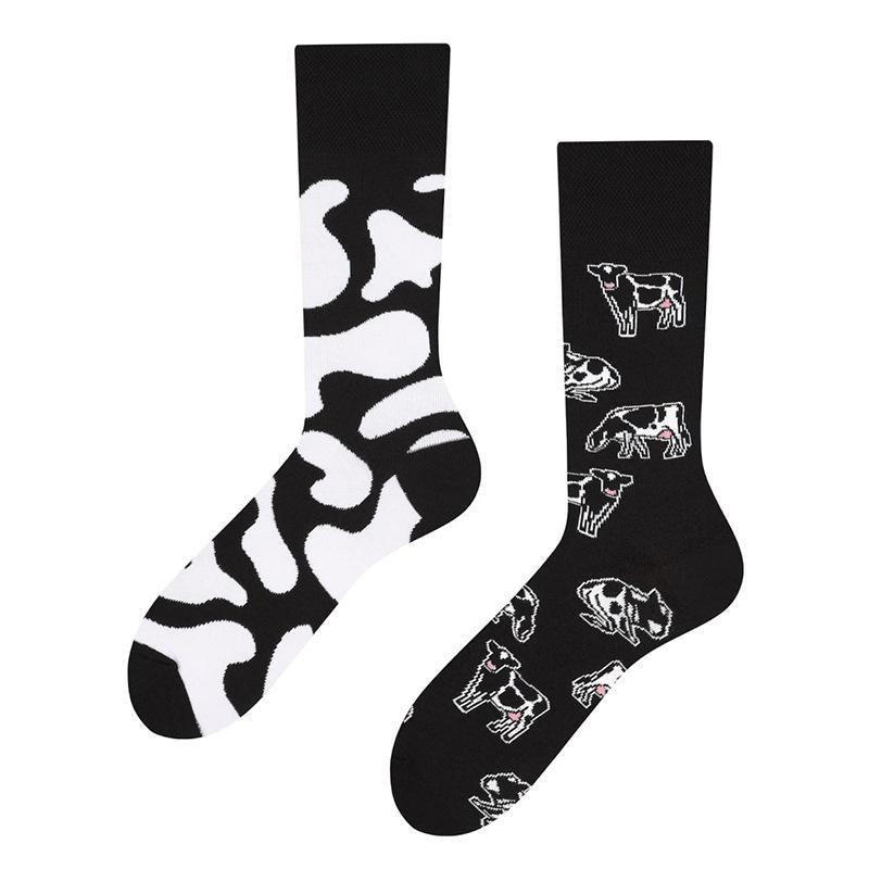 Creative and Fun Cartoon AB Trendy Asymmetric Mandarin Duck Men's and Women's Cotton Socks Medium High Socks