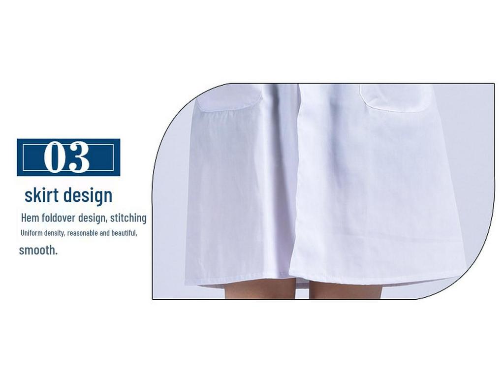 Женский белый халат с длинным рукавом для медицинского, сестринского и лабораторного использования