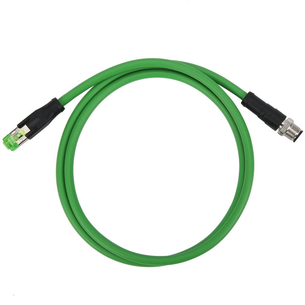 M12 to RJ45 Patch Cord 4Pin Networking Cable for Industrial Ethernet Applications IP67 Waterproof