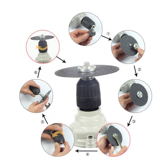 5Pcs 6mm/10mm Electric Drill Variable Angle Grinder Connecting Rod Converter Set