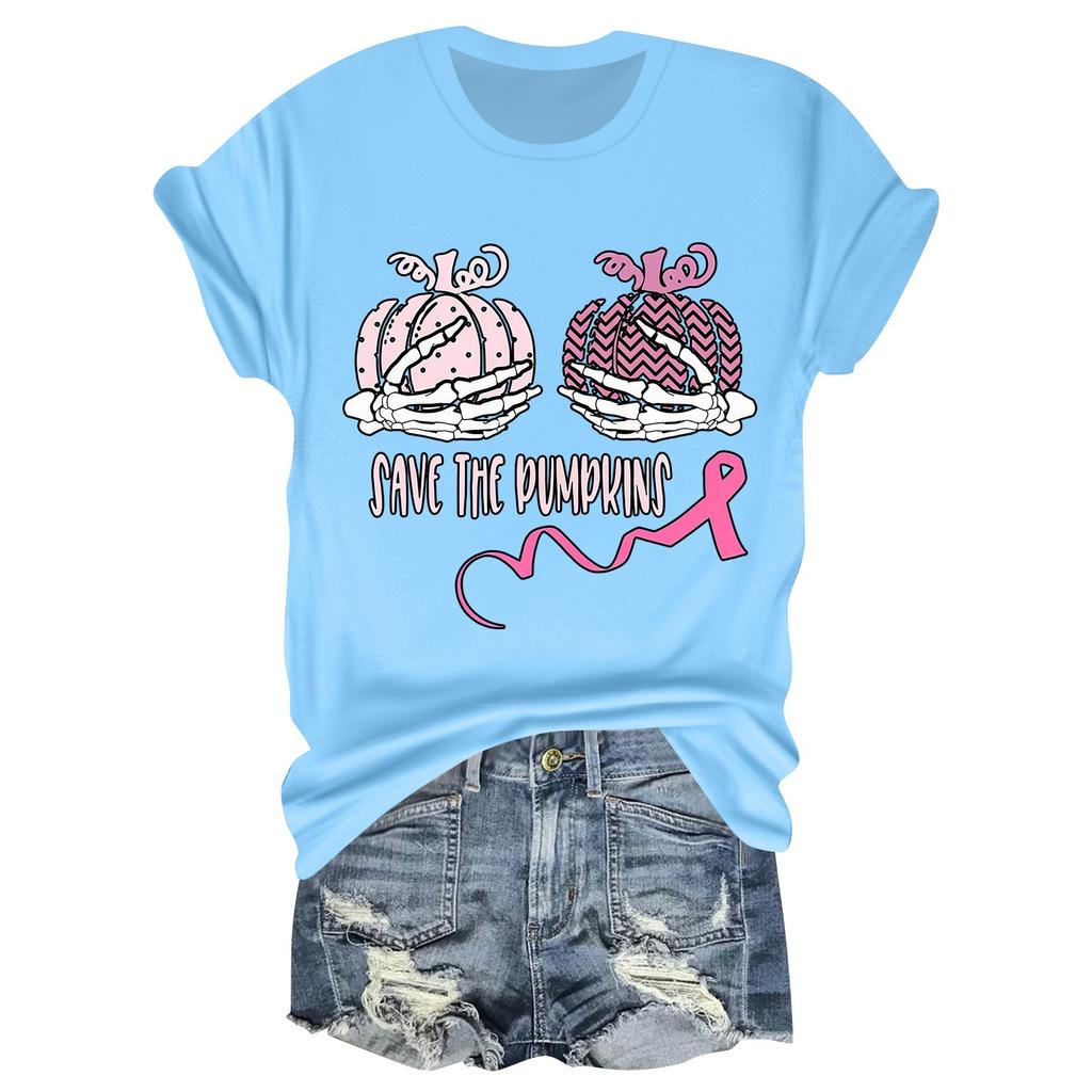 Женская повседневная футболка на Хэллоуин с принтом груди, пуловер с круглым вырезом, топ с короткими рукавами