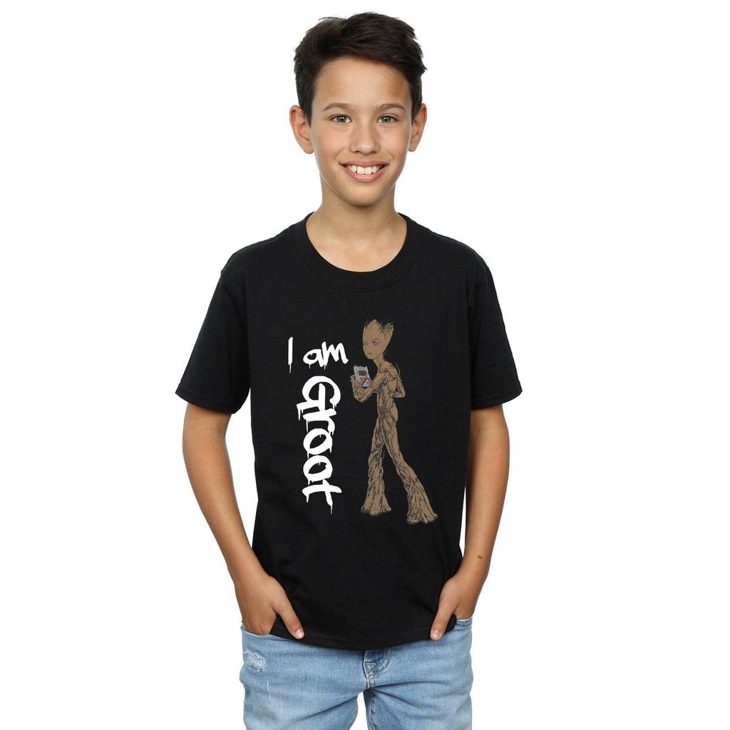 Marvel Футболка для мальчиков Мстители Война бесконечности с граффити Грут