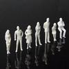 10/100pcs 1:75/1:50/1:42/1:30/1:25 Scale Building People Figures White Color Mixed Pose