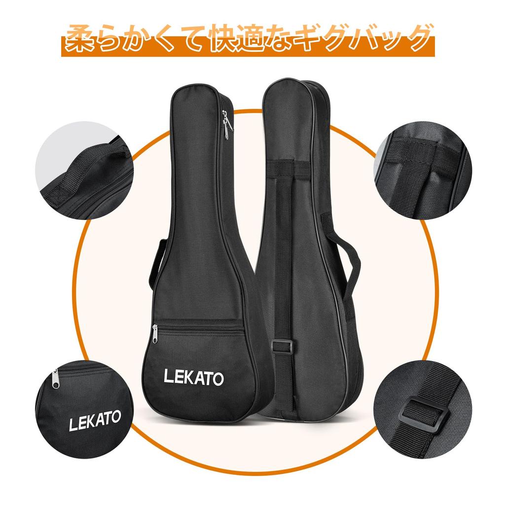 Сопрано-укулеле 21 дюйм LEKATO Начальный набор для начинающих Сапеле-укулеле Профессиональная гавайская гитара Укулеле для взрослых и детей с тюнером