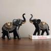 Resin Elephant Statue Luck Elephant Figurine Brings Good Luck Health Strength Ideal for Modern Rustic Living Room Office Bedroom