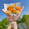 5/10Pcs Tulip Carnation Flower Bouquet Hand Woven Flower Artificial Flowers Knitting Flower Rose Mother'S Day Birthday Gift