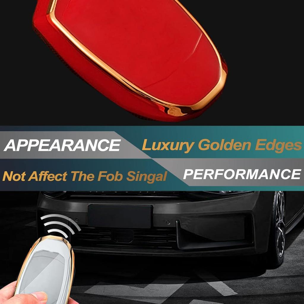 Чехол для брелока FEYOUN Совместим с Buick Encore Chevy Chevrolet Camaro Equinox Impala Sonic Trax GMC Terrain Флип 4 Кнопки ТПУ Бесключевой Брелок