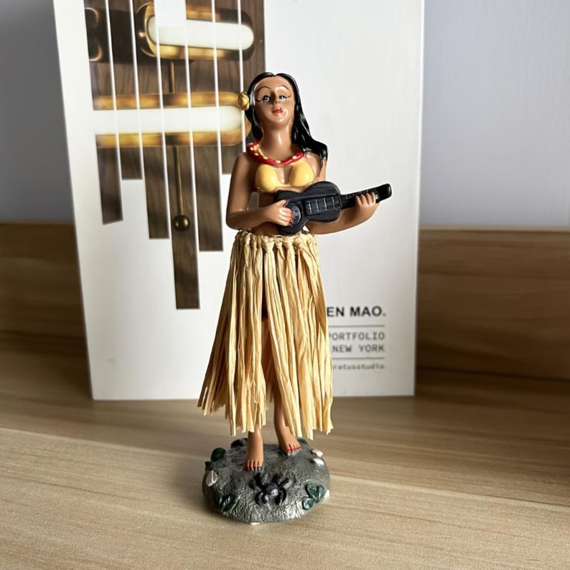 2025 Новая яркая статуэтка африканской танцовщицы, расписанная вручную, смола, ремесло, декор для интерьера автомобиля, комнаты