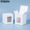 WTEMPO 10PCS Transparent Window Mugs Gift Boxes Small Presents Packaging Boxes Perfect for Graduation Birthday Valentine's Day Party Favor