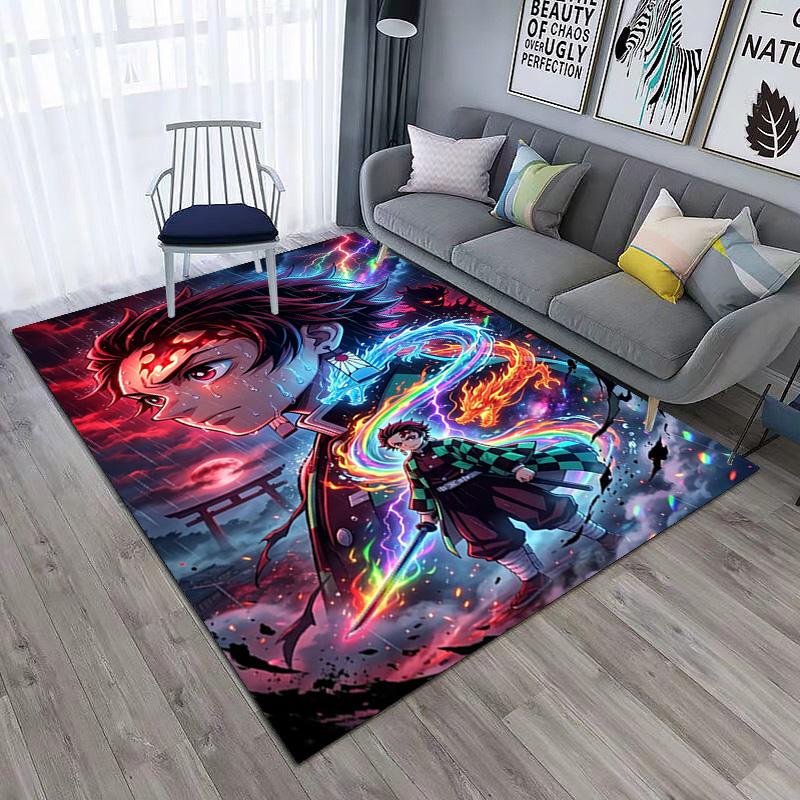 Japanese manga artist Koyoharu Gotouge's Demon Slayer carpets, home decor, non-slip door mats, hallway seat mats, outdoor picnic mats, rugs H9