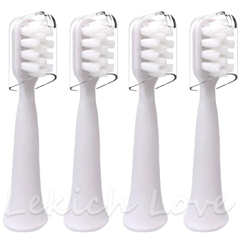 Brush Heads for Xiaomi Mijia T100 Toothbrush Heads Gum Care Soft Toothbrush Heads with Protecting Caps for Healthy Brushing