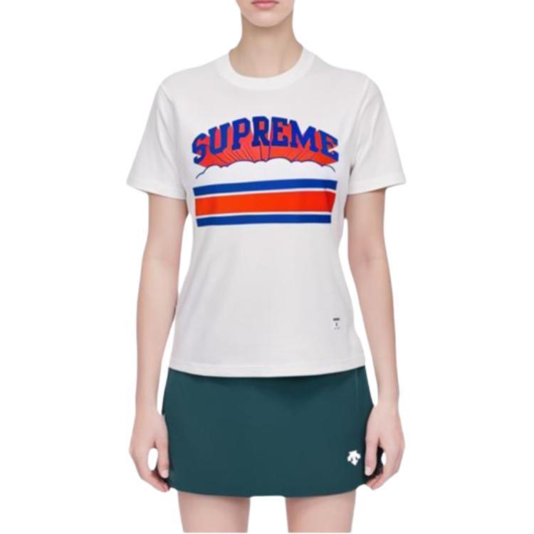 Supreme SS19 Cloud Arc Tee White Logo Tee Men's SUP-SS19-327