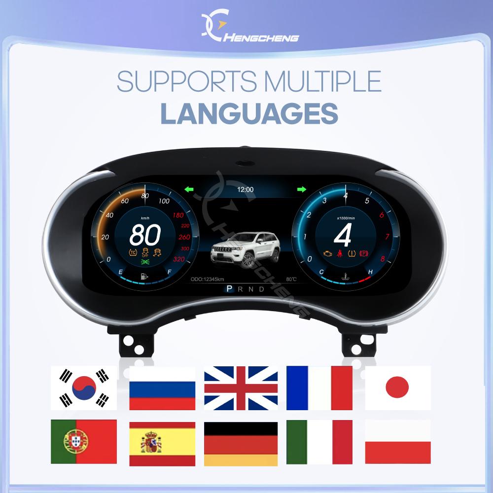 Оригинальная цифровая ЖК-панель приборов 12,3 дюйма для Jeep Grand Cherokee WK2 2014-2020, 3D-модель, комбинация приборов, кокпит, спидометр