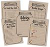 Inkdotpot Bachelorette Party Games Set Bundle of 5 (Activities for 50 Guests) Rustic Kraft Mason Jar Theme Fun Bridal Shower Games Set