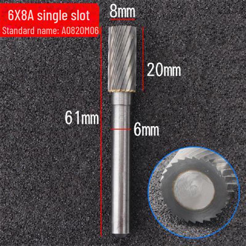 6mm Handle Tungsten Steel Grinding Head Carbide Rotary File for Polishing and Milling