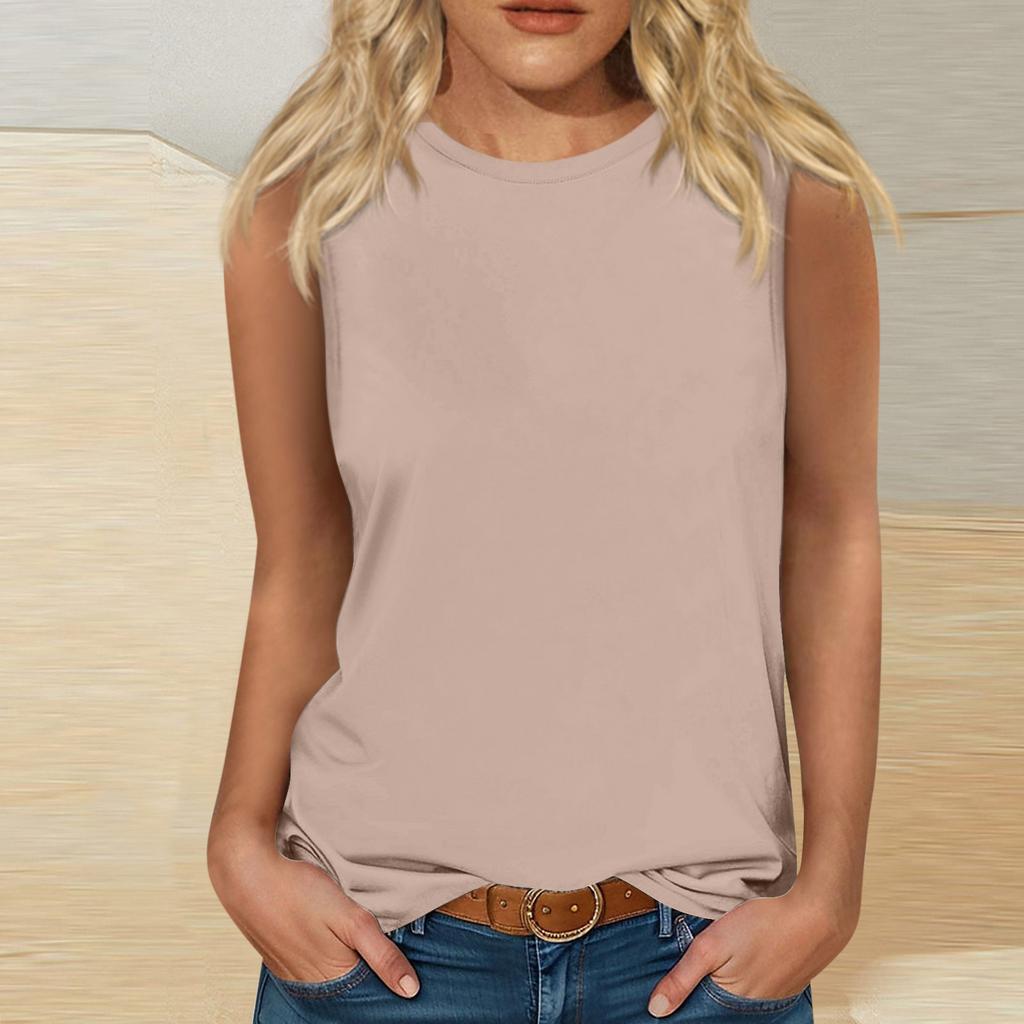 Женские повседневные туники, топы для ношения с леггинсами, летние однотонные рубашки без рукавов, майки, блузки