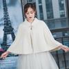 Korean Bridal Fur Cheongsam Shawl: Autumn/Winter Wedding Cape & Bridesmaid Cover-up